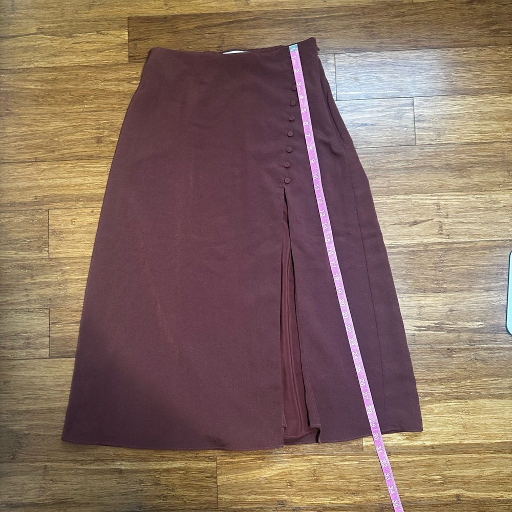 Abercrombie & Fitch Button Midaxi Skirt Rust Color Size Small - Picture 7 of 7